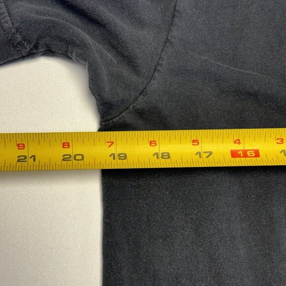 Vintage Black Art T Shirt Womens Medium Black Short Sleeve Y2K USA In The Mix - Picture 9 of 9